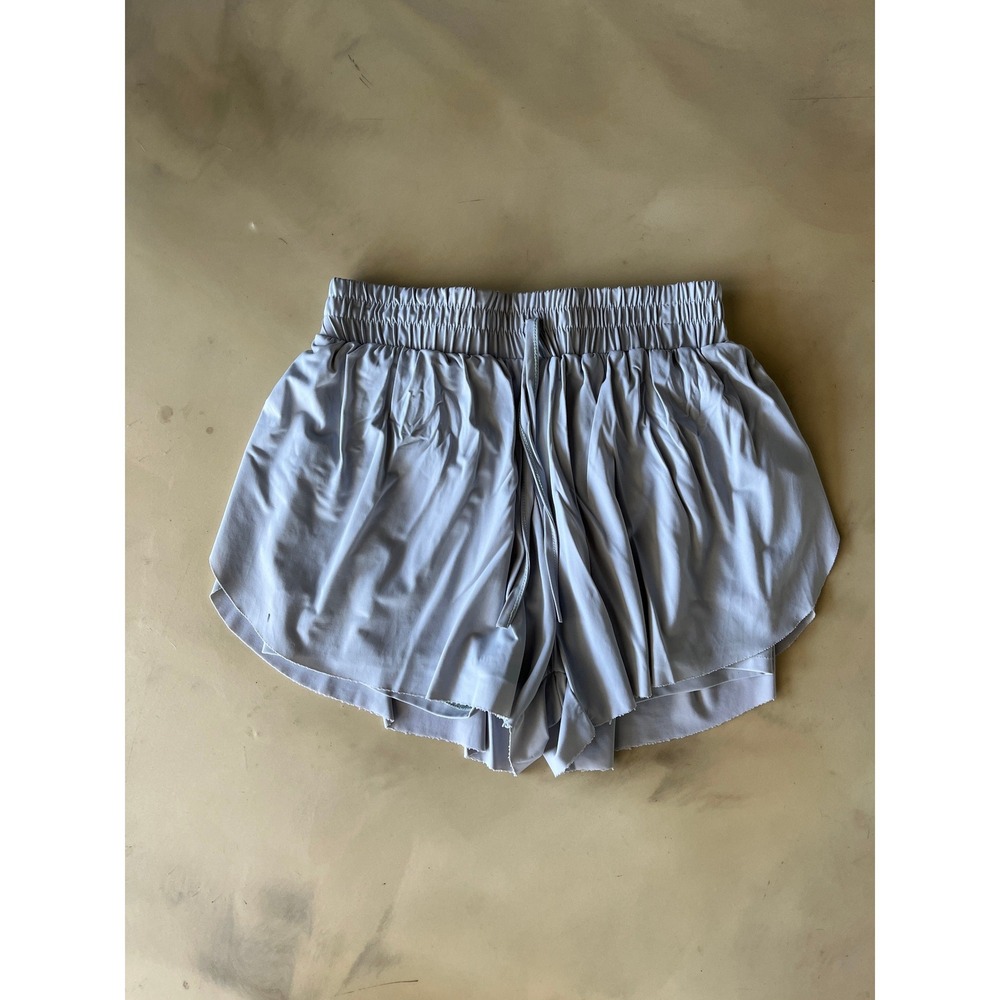 Exarus Kids Butterfly Shorts Gray 2-in-1 Athletic Bike Shorts with Pockets 10Y